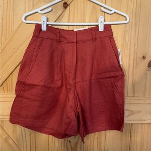 Old Navy Women's Brick Red Linen Shorts